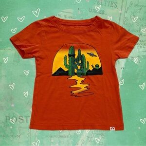Appaman Orange Kids T-Shirt with Cactus Design Size 3T